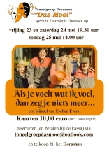 Als je voelt wat ik voel, dan zeg je niets meer ....