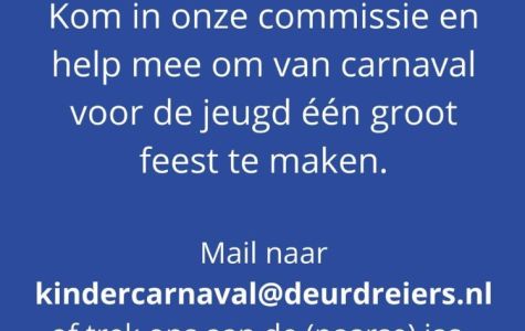 Hulp gezocht bij de Kindercarnaval