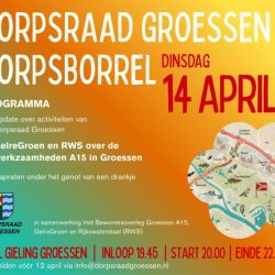 14 april Dorpsborrel met als thema A15